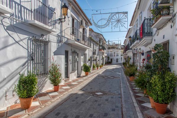 Benalmadena Pueblo, spain - old city at the mediterranian sea
