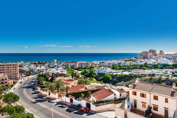 View to the Torrevieja coastal city. Costa Blanca, province of Alicante. Spain
